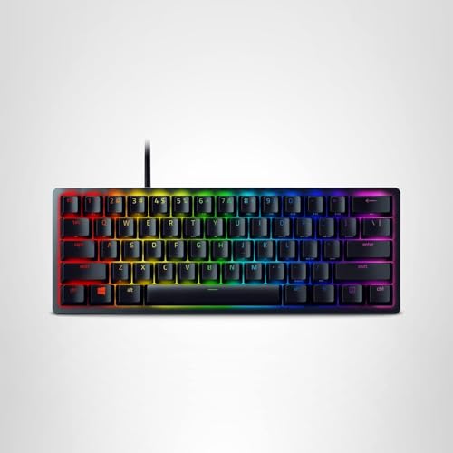 Razer Huntsman Mini 60% Gaming Keyboard: Clicky Optical Switches - Rapid Trigger Mode - Chroma RGB Lighting - PBT Keycaps - Onboard Memory - Snap Tap - Classic Black
