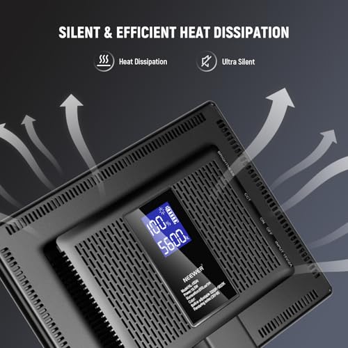 NEEWER 192 LED Video Light Panel, 20W Ultra Thin Bi Color Dimmable DSLR Camera Soft Light, 8000mAh Built in Lithium Battery, 3200-5600K CRI97+, Key Lighting for Studio Photography Recording Streaming