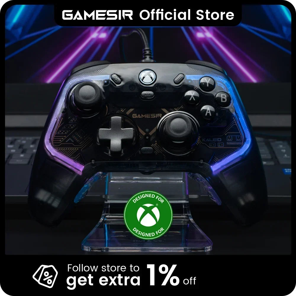 GameSir Kaleid Flux Xbox Controller Hall Effect Gamepad for Xbox Series X, Xbox Series S, Xbox One Game Console PC Joystick