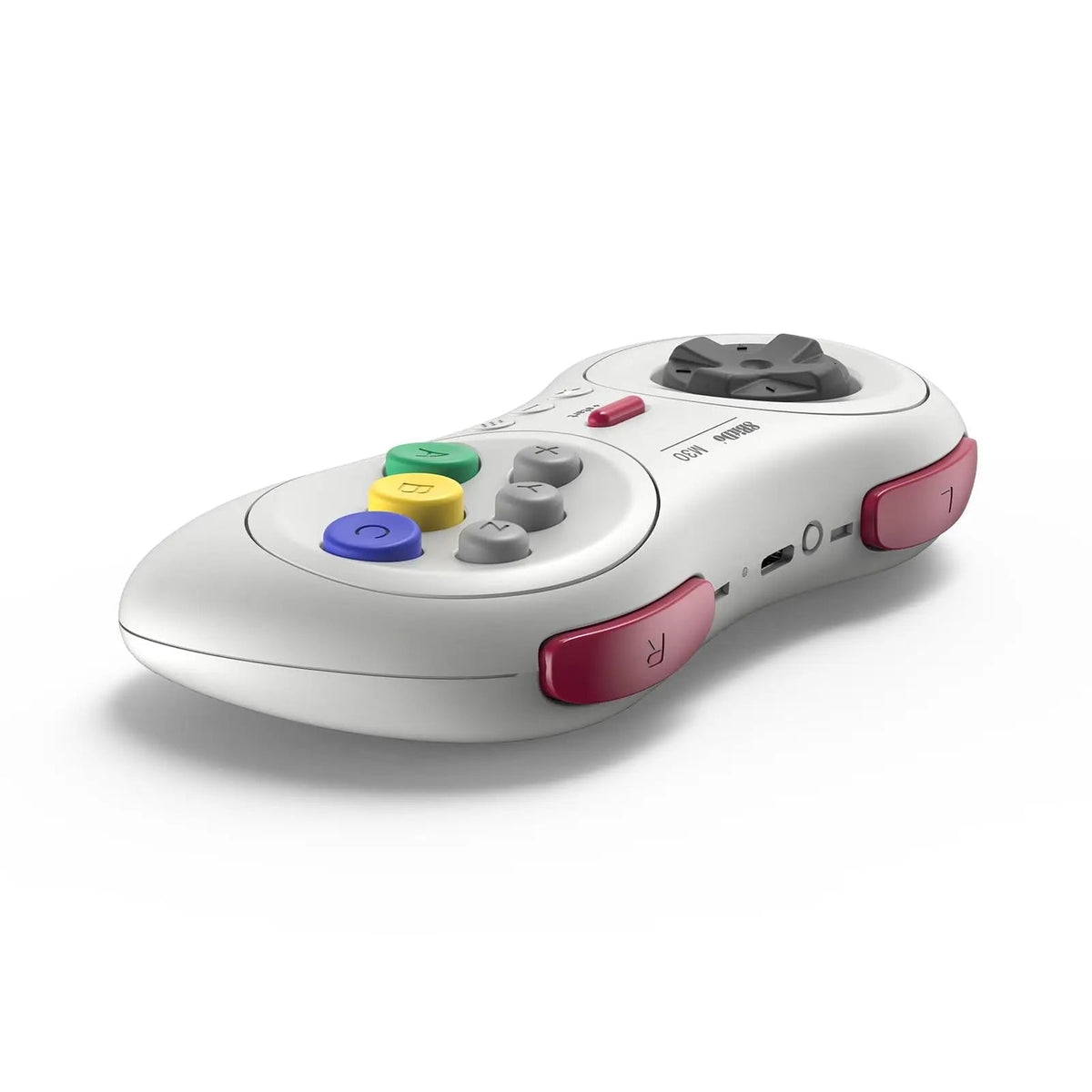 8Bitdo M30 Bluetooth Controller for Switch, Windows and Android, 6-Button Layout for SEGA Classic Games White